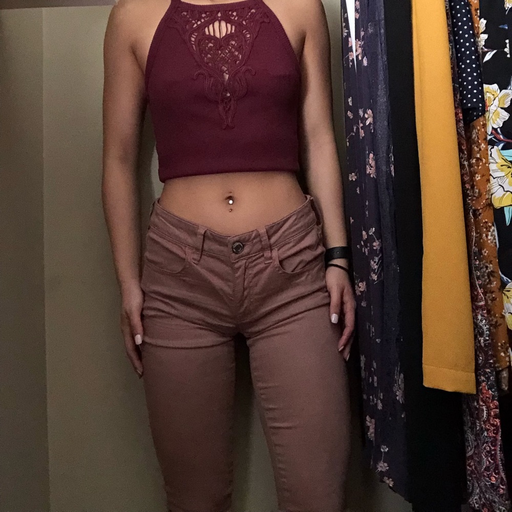 mauve jeans